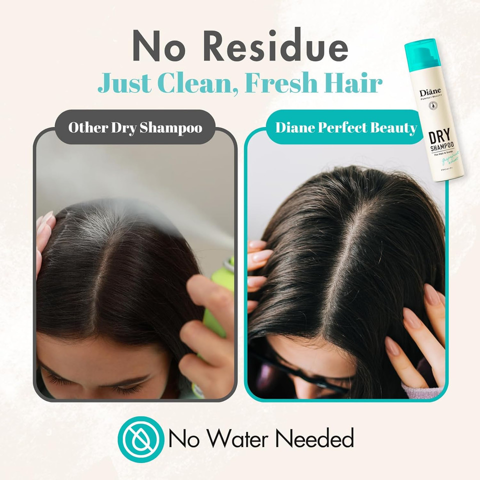 Organic Dry Shampoo Spray Without White Residue, Natural Dry Shampoo For Women & Men By Keratin, Ceramide, Jojoba Oil & Herbs Extract In Japan Travel Size 3.35 Oz 2Ea Mango & Musk