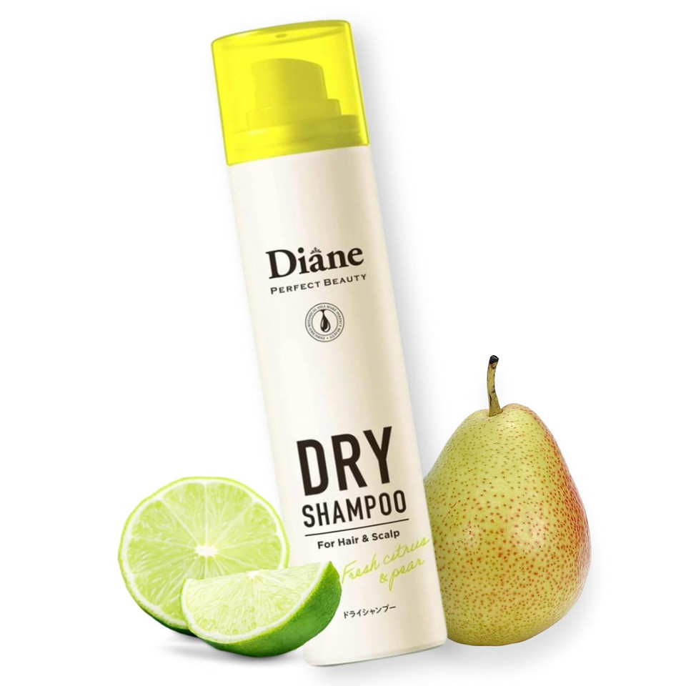 Organic Dry Shampoo Spray Without White Residue, Natural Dry Shampoo For Women & Men By Keratin, Ceramide, Jojoba Oil & Herbs Extract In Japan Travel Size, 3.35Oz, Citrus & Pear