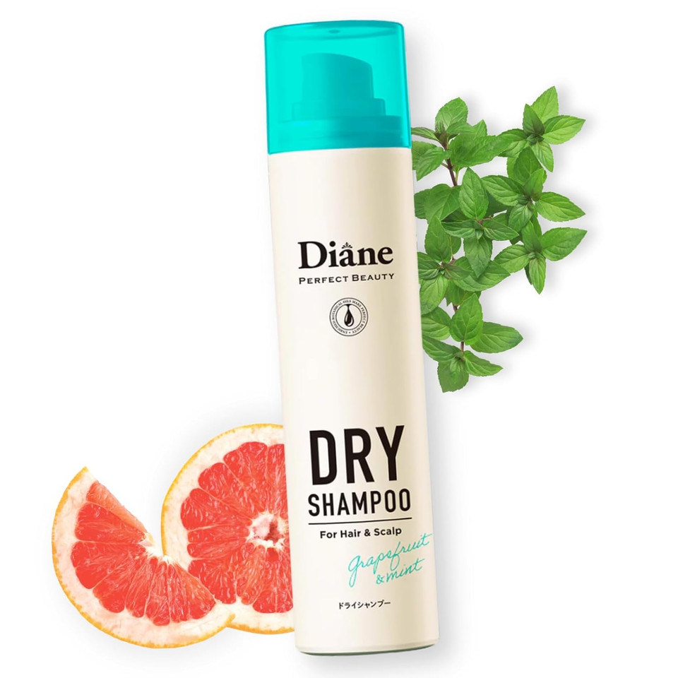 Organic Dry Shampoo Spray Without White Residue, Natural Dry Shampoo For Women & Men By Keratin, Ceramide, Jojoba Oil& Herbs Extract In Japan Travel Size 3.35 Oz Grapefruit & Mint
