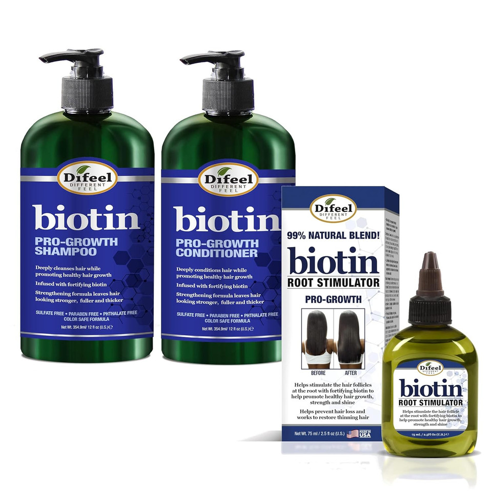 Difeel Biotin 3-Pc Cleanse And Root Treatment Hair Growth Set Difeel Biotin 3-Pc Cleanse And Root Treatment Hair Growth Set