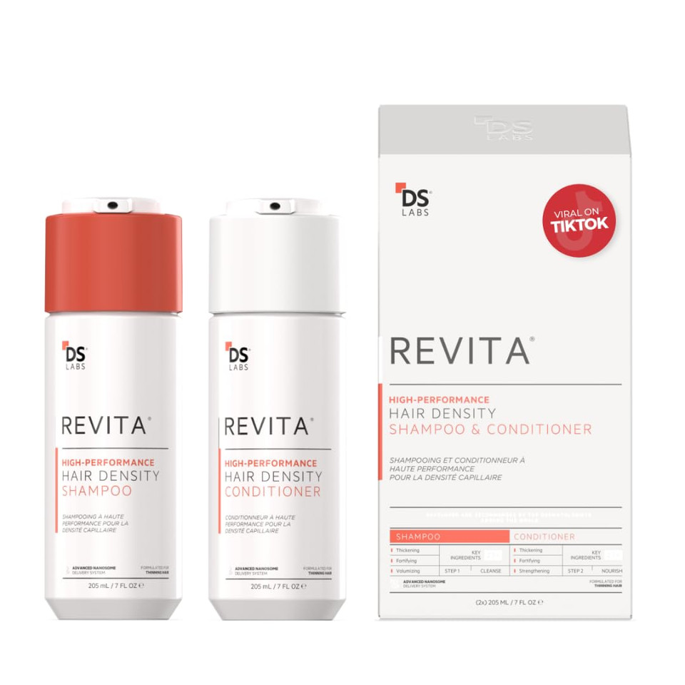 Ds Labs Revita Shampoo And Conditioner  High-Performance Hair Density Shampoo & Conditioner, Volumizing & Thickening, Fuller, Healthier-Looking Hair, Sulfate & Silicone Free, For Men & Women, 205Ml