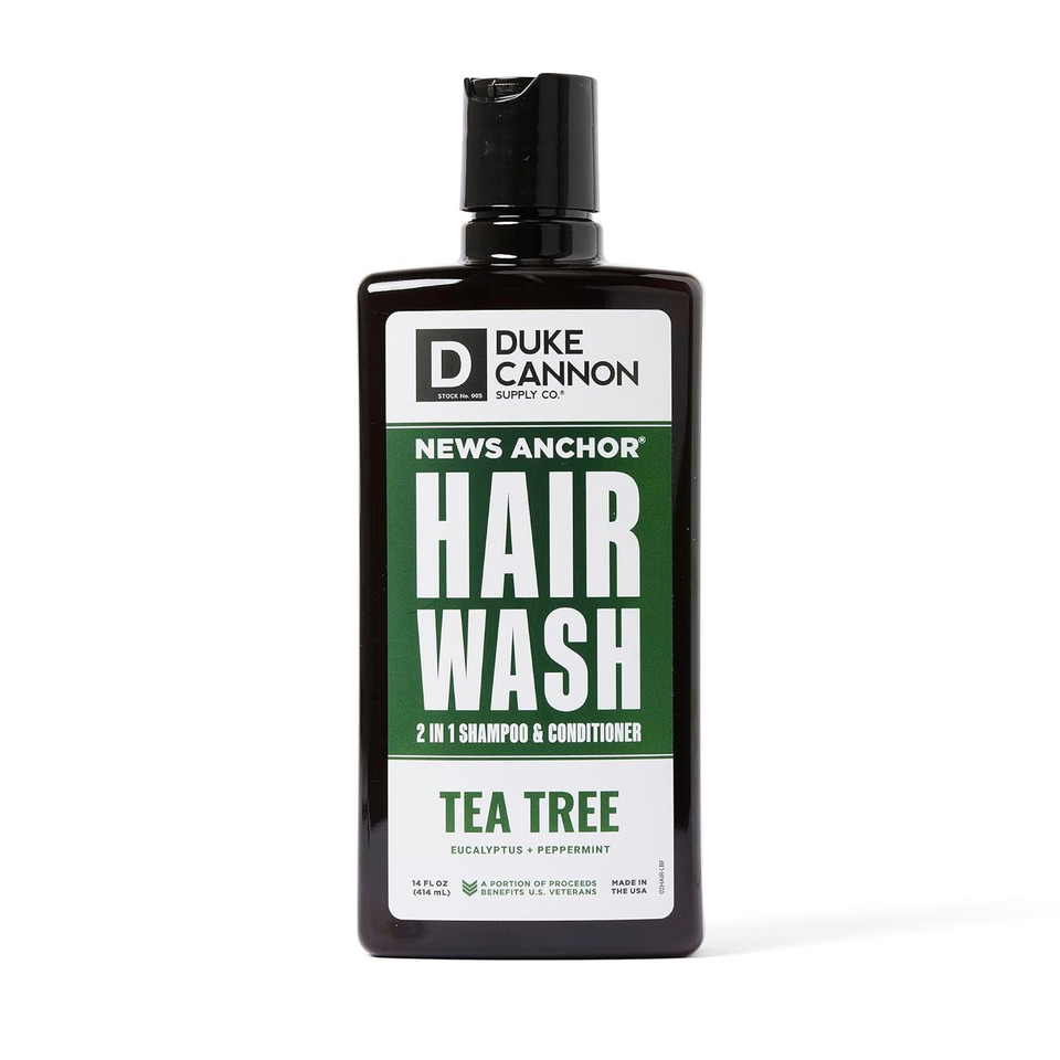 Duke Cannon Supply Co. News Anchor® 2-In-1 Hair Wash - Tea Tree, 14 Oz