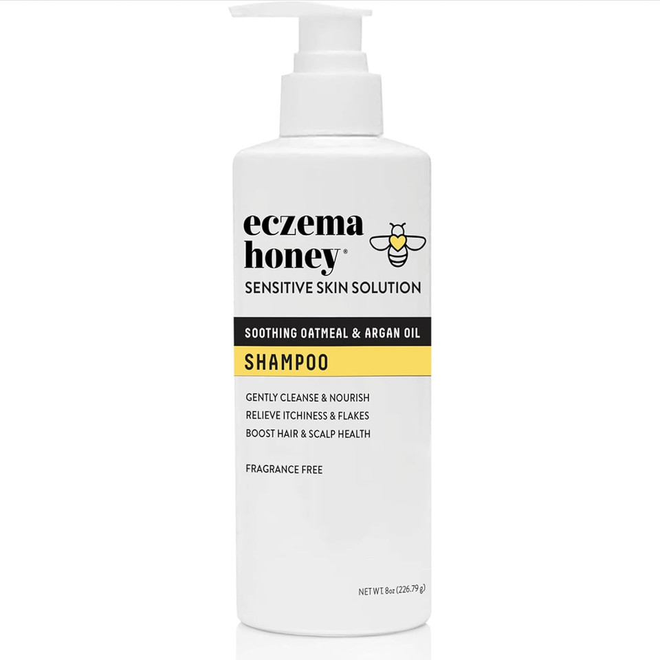 Eczema Honey Nourishing Shampoo - Helps With Psoriasis, Dermatitis, & Flaking - Daily Dandruff Shampoo & Scalp Care - Itchy Scalp Treatment For Men, Women & Kids (8 Oz)