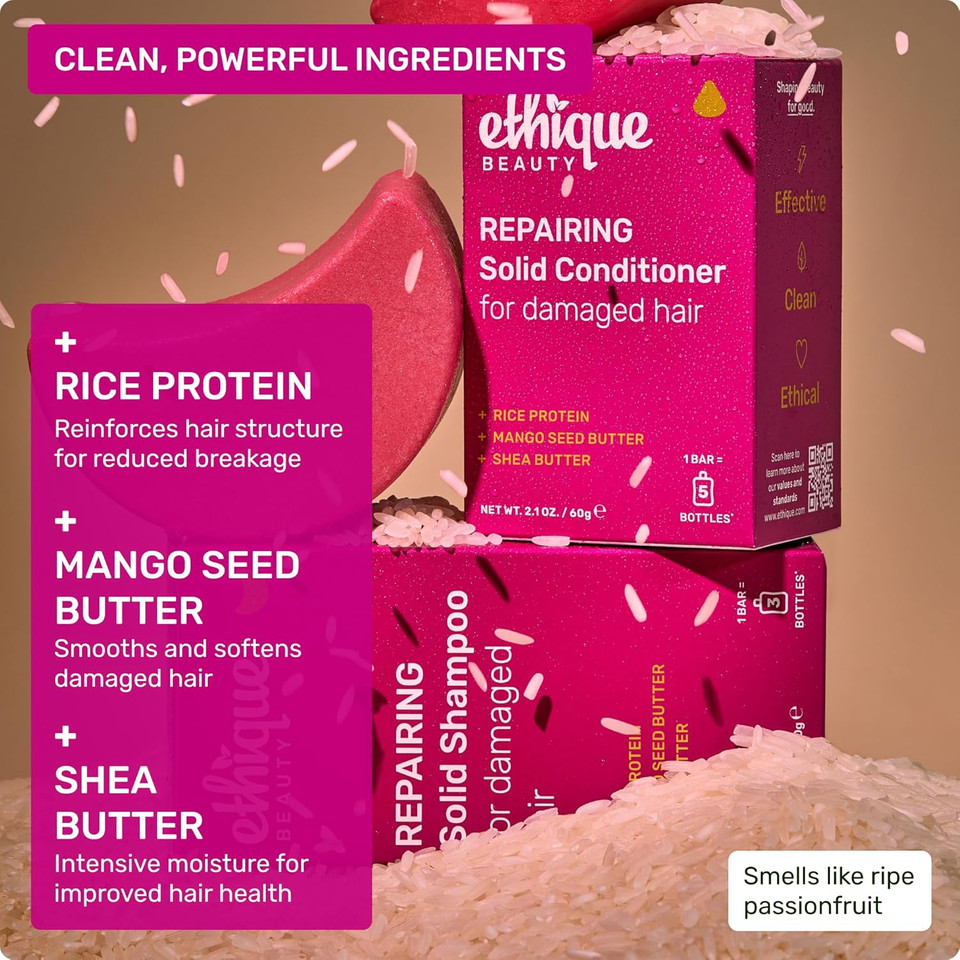 Ethique Everyday Conditioner Bar For Soft, Shiny Hair With Vitamin C - Plastic-Free, Cruelty-Free, Vegan, 2.12 Oz - Formerly The Guardian