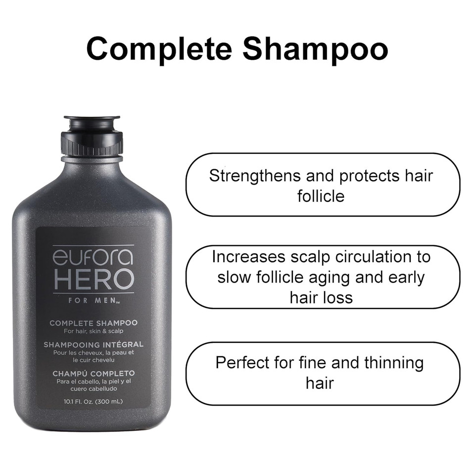 Eufora Hero For Men Complete Shampoo 10.1 Oz