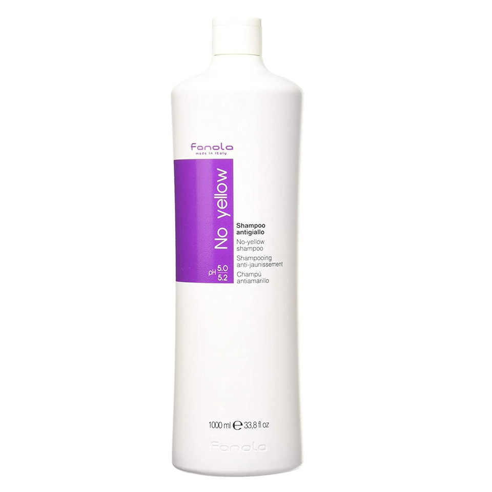 Fanola No Yellow Purple Shampoo - Purple Color Depositing Shampoo For Blondes, Bleached & Grey Hair - Formulated With Violet Pigment To Remove Brassy Tones From Hair (33.8 Fl Oz)