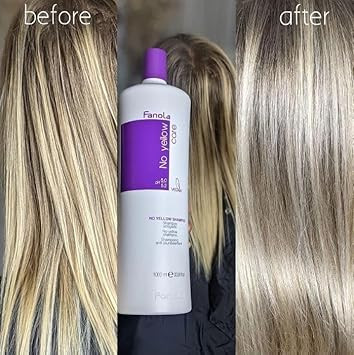 Fanola No Yellow Purple Shampoo - Purple Color Depositing Shampoo For Blondes, Bleached & Grey Hair - Formulated With Violet Pigment To Remove Brassy Tones From Hair (33.8 Fl Oz)