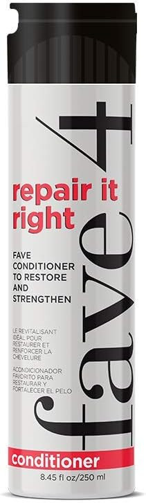 Fave4 Hair Repair It Right Conditioner, Strengthen Heat Damaged, Over Processed Hair, 8.45 Fl Oz