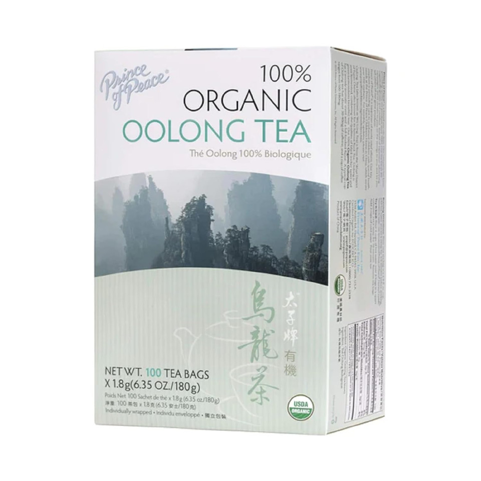 Prince Of Peace Organic Oolong Tea, 100 Tea Bags  100% Organic Black Tea  Unsweetened Black Tea  Lower Caffeine Alternative To Coffee  Herbal Health Benefits100 Count (Pack Of 1)