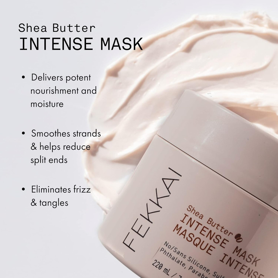 Fekkai Shea Butter Intense Mask - 2 Oz - Moisturizes, Softens & Conditions - Reduces Frizz By 61% Up To 12H - Free Of Sulfates, Parabens, Phthalates - Vegan, Cruelty-Free