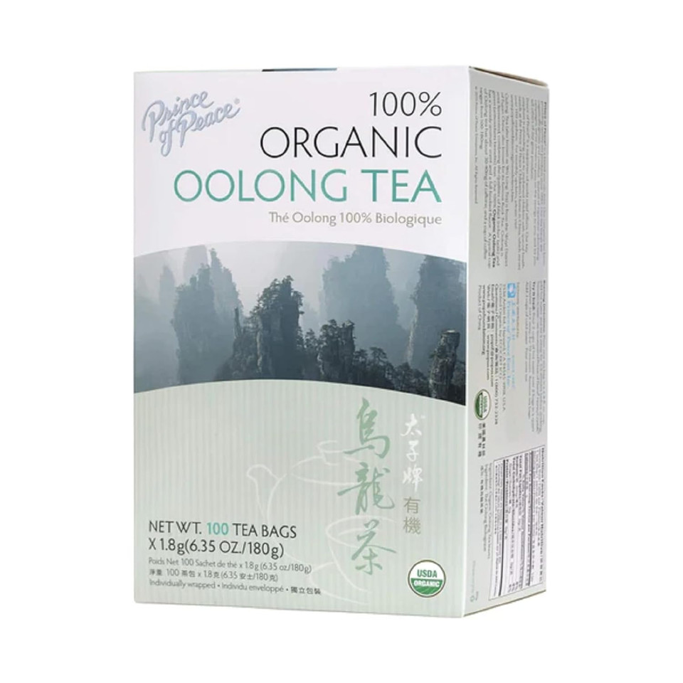 Prince Of Peace Organic Oolong Tea, 100 Tea Bags  100% Organic Black Tea  Unsweetened Black Tea  Lower Caffeine Alternative To Coffee  Herbal Health Benefits