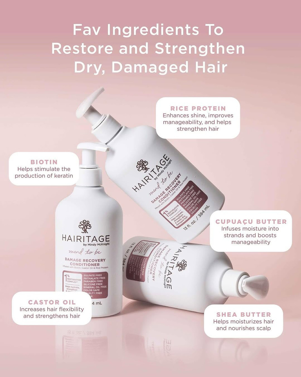 Hairitage Biotin Damage Repair Shampoo And Conditioner Set - Thickening + Volumizing - Biotin Castor Oil + Rice Protein - Sulfate Free + Color Safe - Deep Conditioning Treatment Dry Damaged Curly Hair Hairitage Biotin Damage Repair Shampoo And Conditioner Set - Thickening + Volumizing - Biotin Castor Oil + Rice Protein - Sulfate Free + Color Safe - Deep Conditioning Treatment Dry Damaged Curly Hair