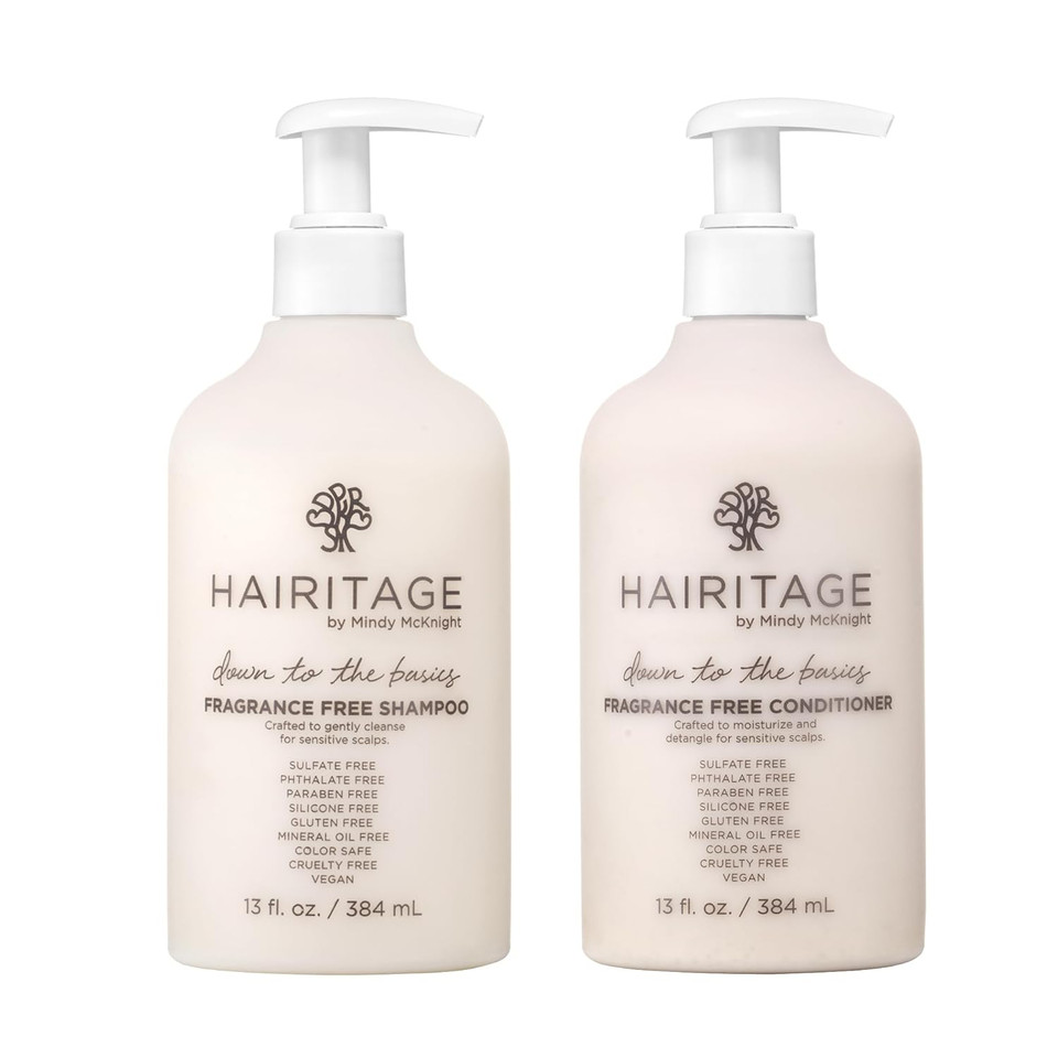 Hairitage Down To The Basics - Chamomile + Sunflower Seed Oil-Infused Shampoo And Hydrating Color-Safe Conditioner - 13 Oz