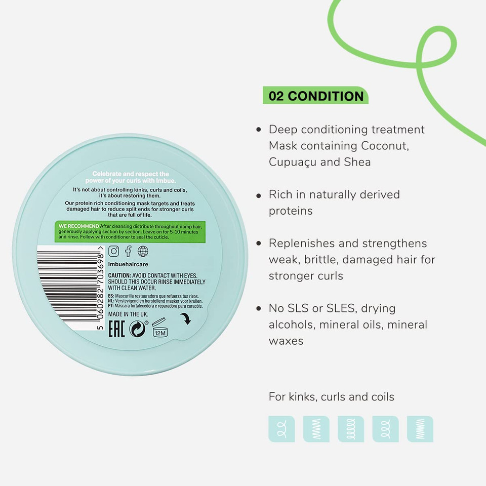 Imbue - Curl Respecting Conditioner For Wavy, Coily & Natural 4A-4C Hair, Embrace The Movement