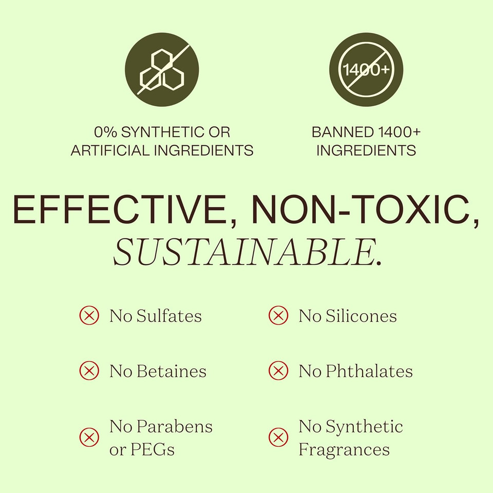 Non Toxic Sulfate Free Volumizing Shampoo & Conditioner With Organic Ingredients For Fine & Thin Hair - Color Safe, Paraben & Gluten Free, Silicone Free, Vegan, Cruelty-Free, Ph Balanced