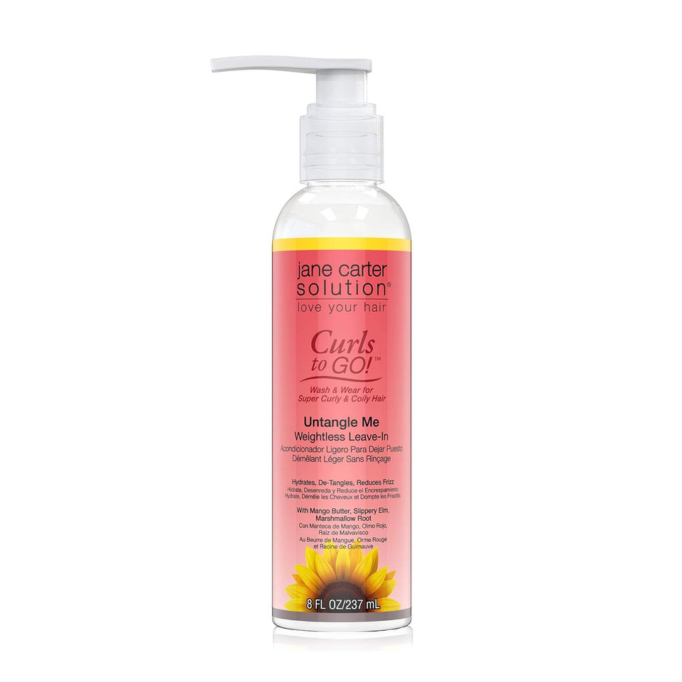 Jane Carter Solution Curls To Go Untangle Me Weightless Leave-In Conditioner (8Oz) - Nourishing, Moisturizing, No Buildup