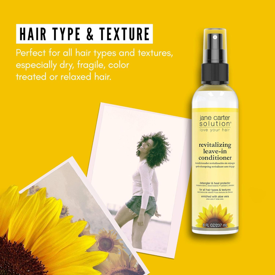 Jane Carter Solution Revitalizing Leave-In Conditioner Spray (8Oz) - Moisturizing, Heat Protectant, Reduce Frizz