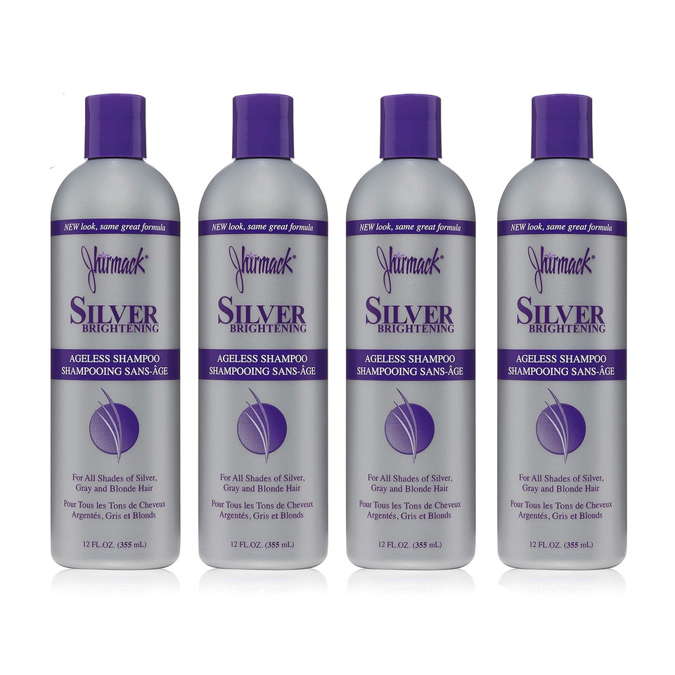 Jhirmack Silver Brightening Purple Shampoo Set Of 3 For All Types Of Silver, Grey, And Blonde Hair