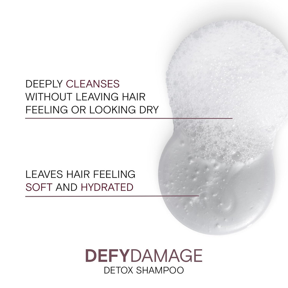 Joico Defy Damage Detox Shampoo | Removes Chlorine, Hard Water Residue, Product Buildup, Metals, & Trace Minerals | Strengthens Bonds & Preserves Hair Color | Vegan | Sulfate-Free