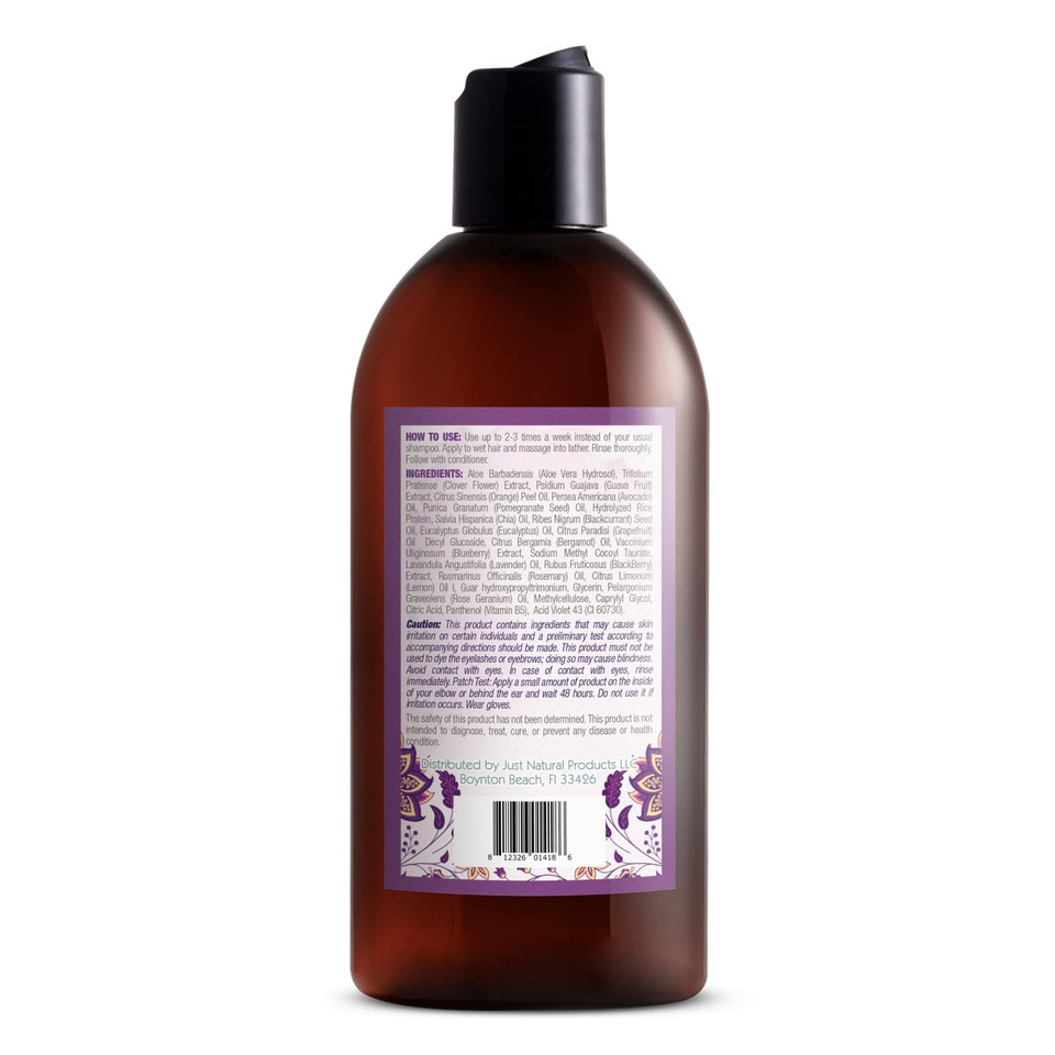 Just Nutritive Purple Toning Shampoo For Blonde, Gray, White, Silver, And Bleached Hair - Eliminate Brassiness, Boost Shine, Repairs, Hydrates, Sulfate-Free, Paraben-Free, Anti-Yellowing, 8 Oz