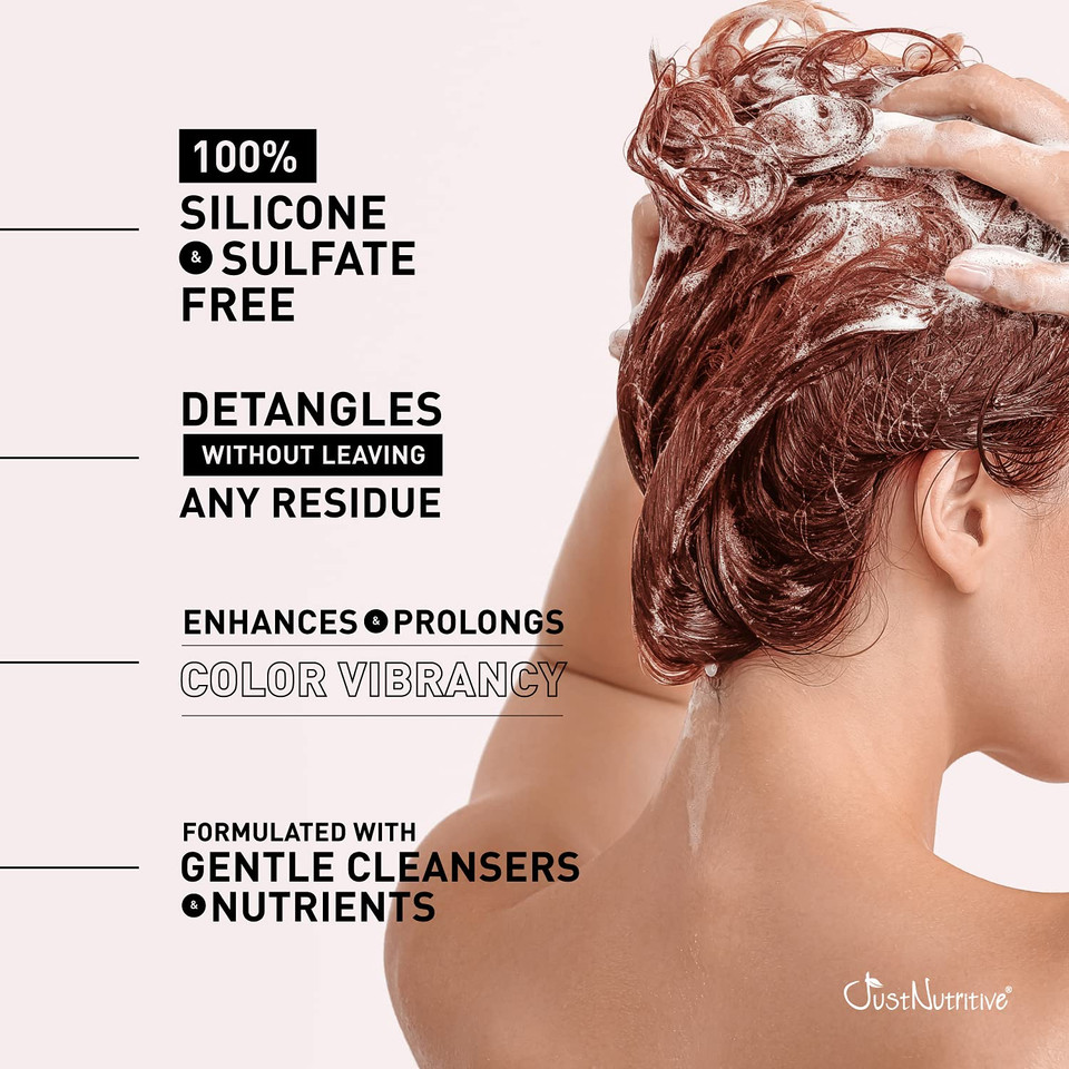 Just Nutritive Shampoo, 16 Fl. Oz, Color Protect For Color Treated Hair, Sulfate, Paraben, Silicone, Cruelty-Free, Handmade In Usa