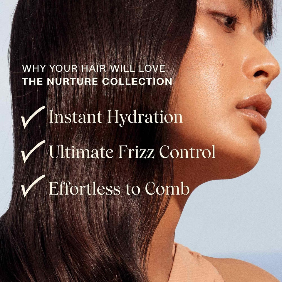 Jvn Nurture Hydrating Shampoo, Moisturizing Shampoo For All Hair Types, Detangles & Softens Hair, Made With Clean Hemisqualane (10 Fl Oz)