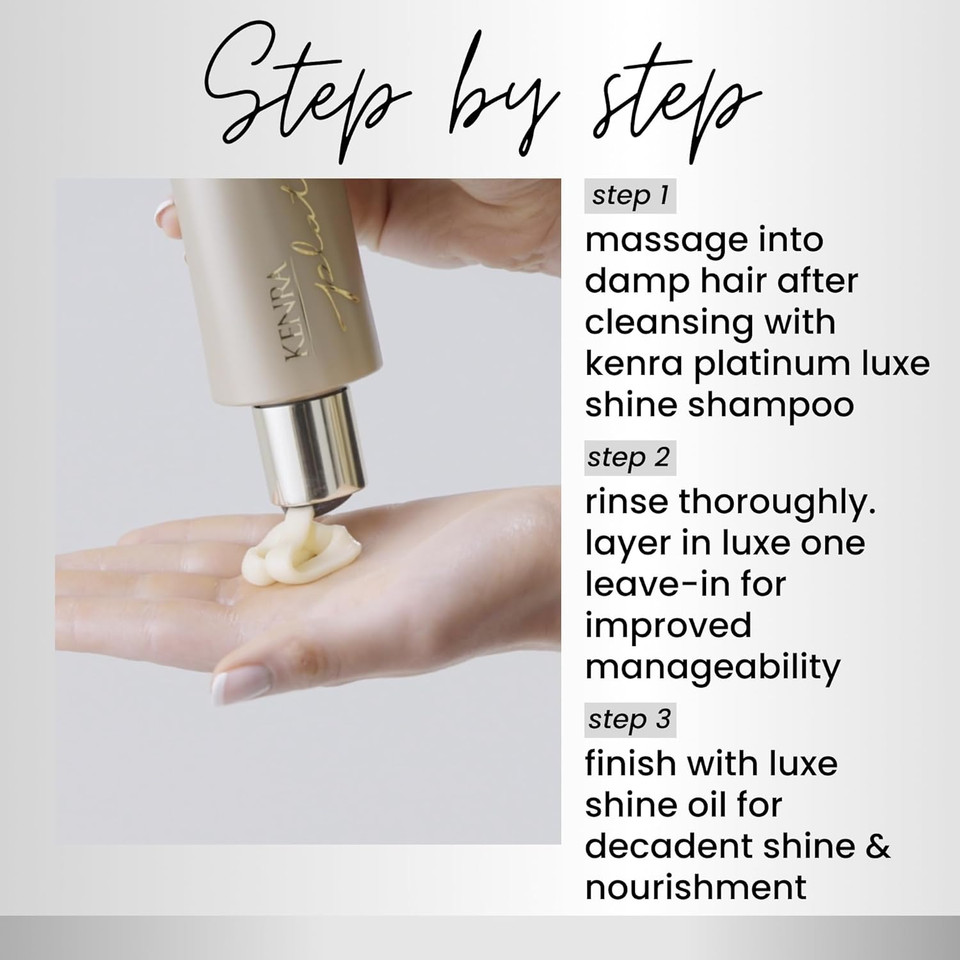 Kenra Professional Platinum Luxe Shine Conditioner | Gold Enriched | Rich, Shine-Enhancing Daily Conditioner | Revitalies For Improved Manageability & Smoothness | All Hair Types | 31.5 Fl. Oz