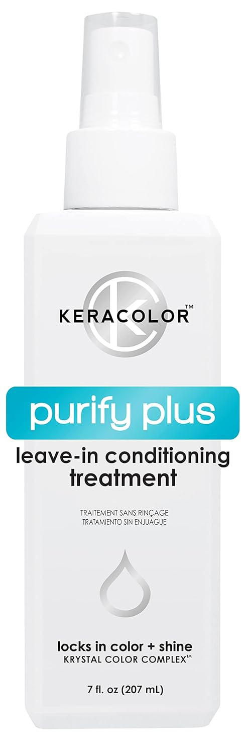 Keracolor Purify Plus Leave-In Conditioning Treatment For Fine To Medium Hair, Detangling, Neutralizes Hard Minerals, Color-Safe, 7 Fl Oz