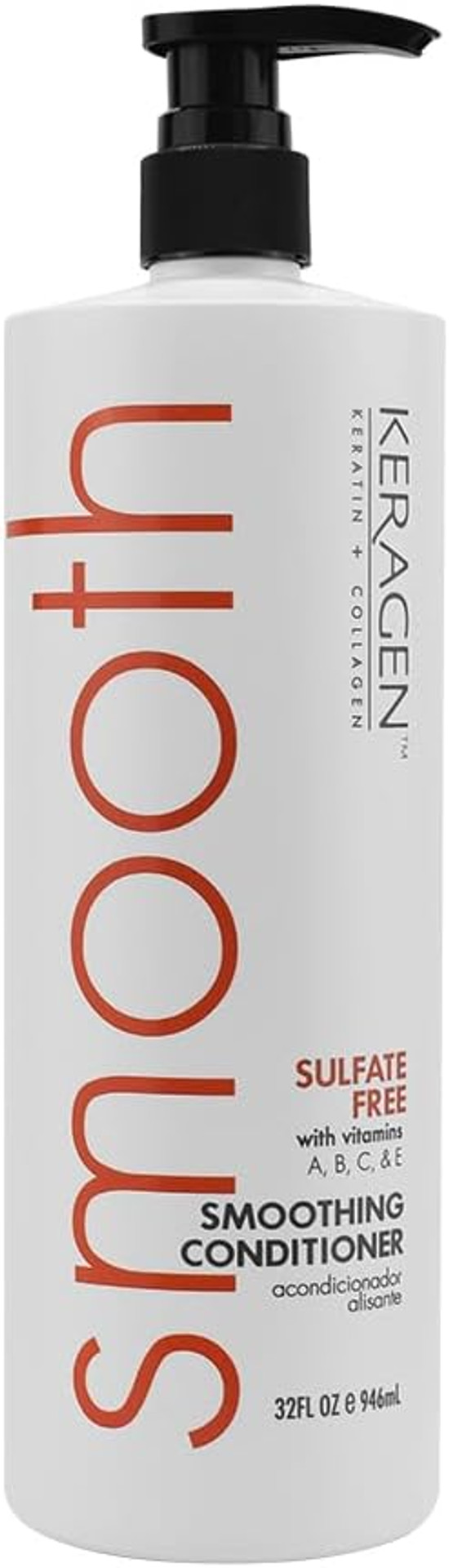 Keragen - Smoothing Conditioner With Keratin And Collagen For All Hair Types, Sulfate Free, 10 Oz - Moisturizes, Strengthens, Protects Color And Repair - Panthenol, Vitamins, And Jojoba Oil Keragen - Smoothing Conditioner With Keratin And Collagen For All Hair Types, Sulfate Free, 10 Oz - Moisturizes, Strengthens, Protects Color And Repair - Panthenol, Vitamins, And Jojoba Oil