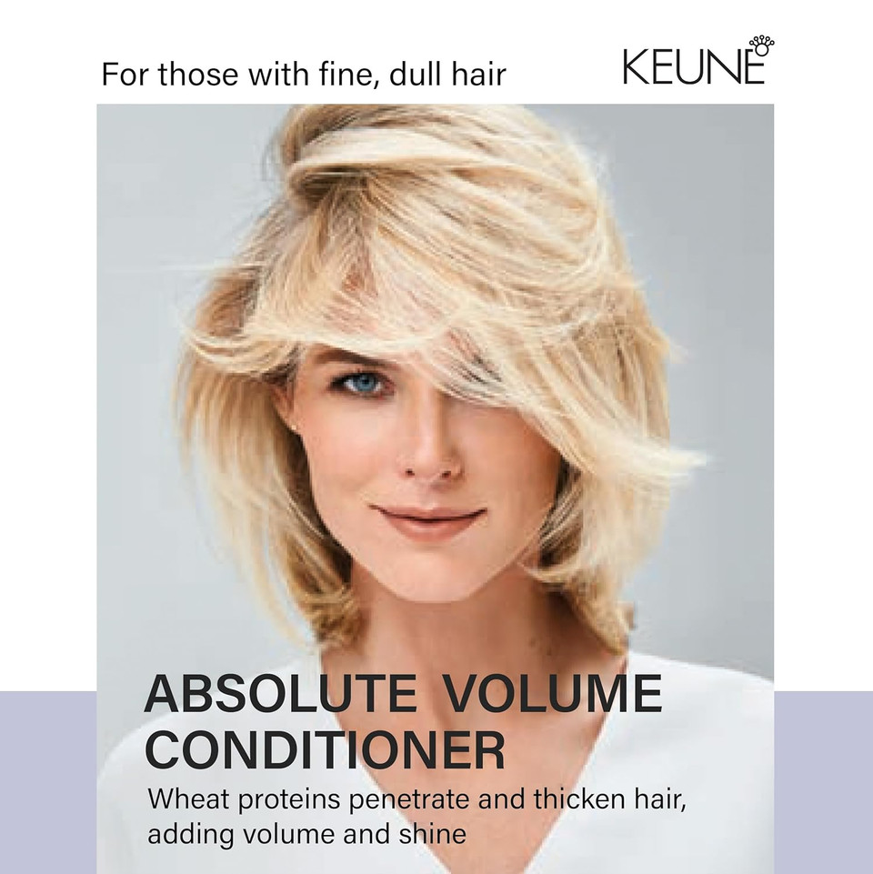 Keune Care Absolute Volume Conditioner, Volumizing & Thickening Conditioner For Fine Hair, 8.5 Fl Oz