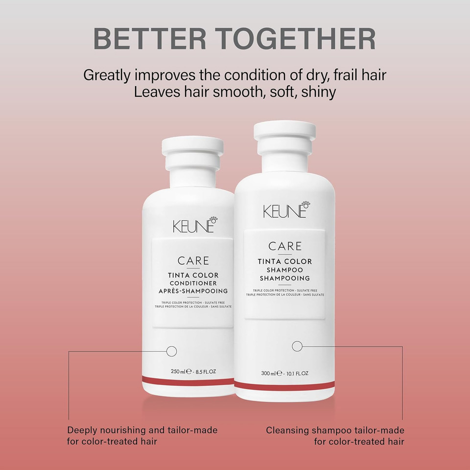Keune Care Tinta Color Shampoo, Sulfate-Free & Uv-Protecting Cleanser With Triple Color Protection, 10.1 Fl Oz
