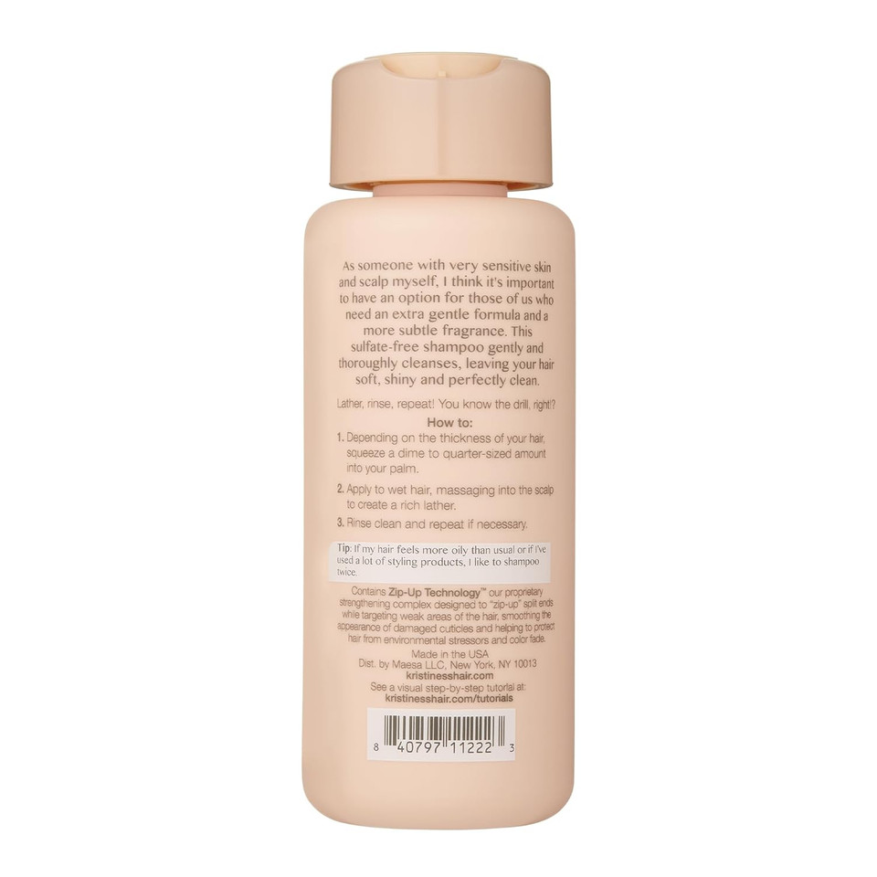 Kristin Ess Hair Extra Gentle Shampoo For Sensitive Skin + Scalp, Moisturizing + Hydrating Shampoo For Dry Hair, Vegan, Color Safe + Keratin Safe, 10 Fl Oz