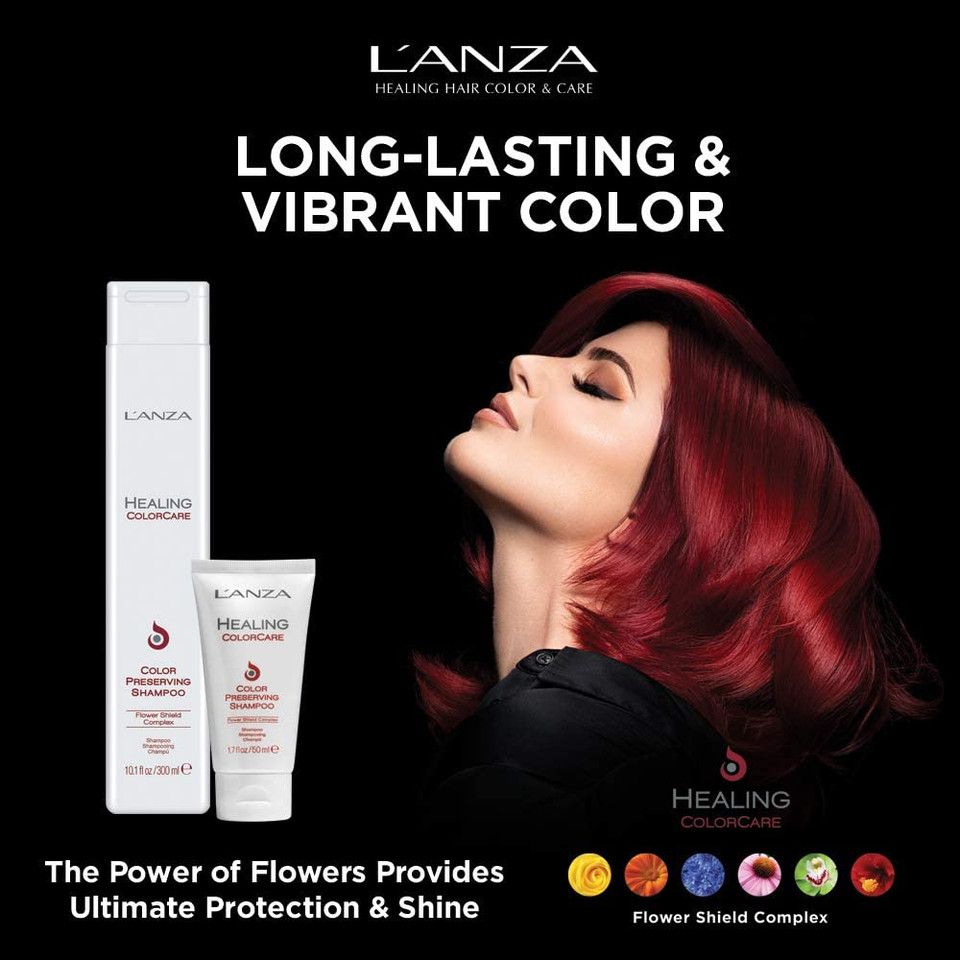L'Anza Healing Colorcare Color Preserving Shampoo, Shampoo For Color Treated Hair To Protect Vibrancy And Restore Dry Damaged Locks, Healthy, Shiny, Protected Bleached & Dyed Colored Hair (33.8 Fl Oz)