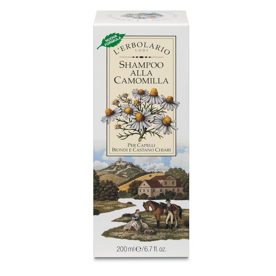 L'Erbolario Chamomile Shampoo - Blonde And Light Brown Hair Clarifying Shampoo For Men And Women - Moisturizing To Prevent Hair Fragility - 6.7 Oz