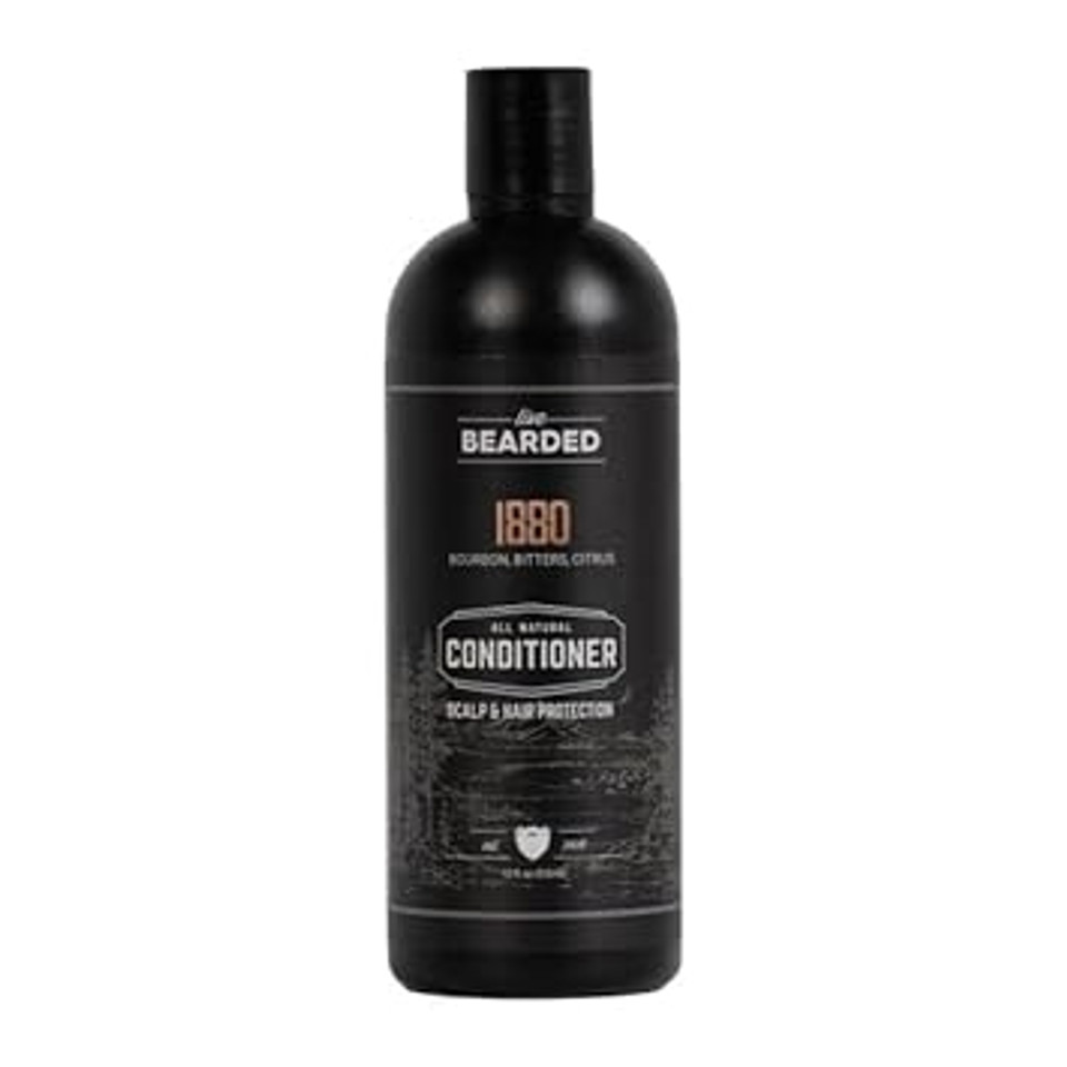 Live Bearded All-Natural Conditioner For Men - Promotes Hair Growth - Thinning And Hairloss - Deep Conditioning, Moisturizing | Straight Up - Fragrance-Free Unscented