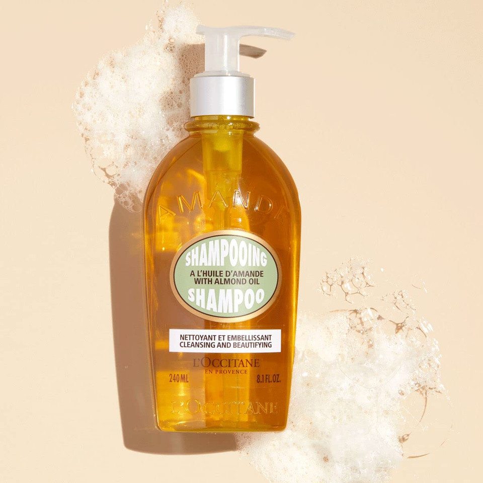 LOccitane Shampoo: For All Hair Types, Enhance Shine, Lightweight Hair, Gently Cleanse, Irresistible Scent, Almond, Citrus Verbena, Rose