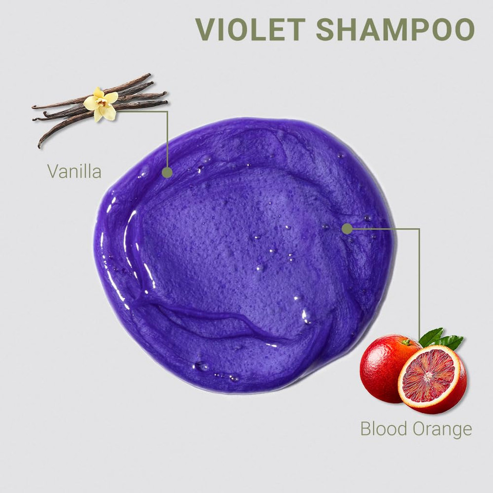 Loma Hair Care Violet Shampoo, Vanilla Bean/Blood Orange