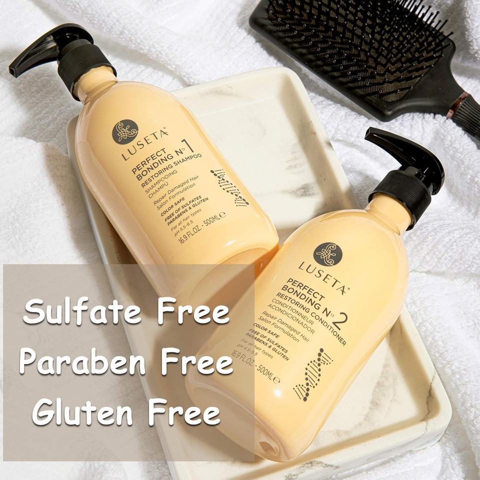 Luseta Perfect Bonding Restoring Shampoo, Bond Strengthening & Color Longevity For All Hair Type, Sulfate & Paraben Free, 33.8 Oz