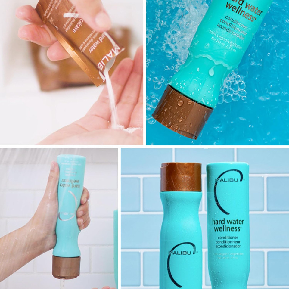Malibu C Hard Water Wellness Hair Conditioner - Sulfate Free Conditioner That Increases Moisture & Shine - Protects Hair From Waterborne Elements