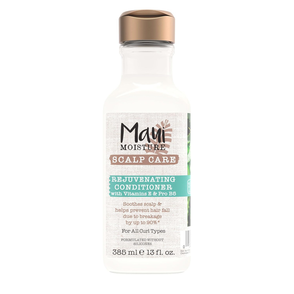 Maui Moisture Scalp Care Rejuvenating Conditioner, Soothing Curly Hair Conditioner With Vitamin E, Pro-Vitamin B5 & Aloe Vera, Silicone-Free, 13 Fl. Oz