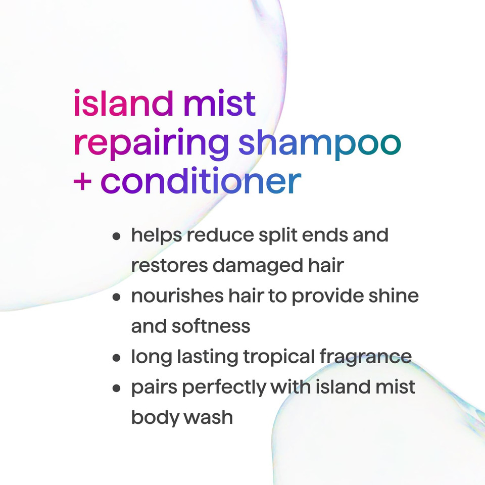Method Repairing Shampoo, Island Mist, Hibiscus + Mango Nectar + Passion Fruit Notes, 14Oz