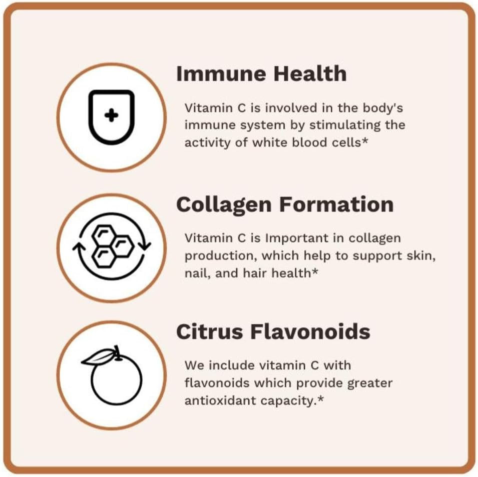 | Vitamin C Complex | 400Mg Vitamin C With Acercola & Citrus Bioflavonoids + Proteo-Zinc Chelated Zinc For Immune Health