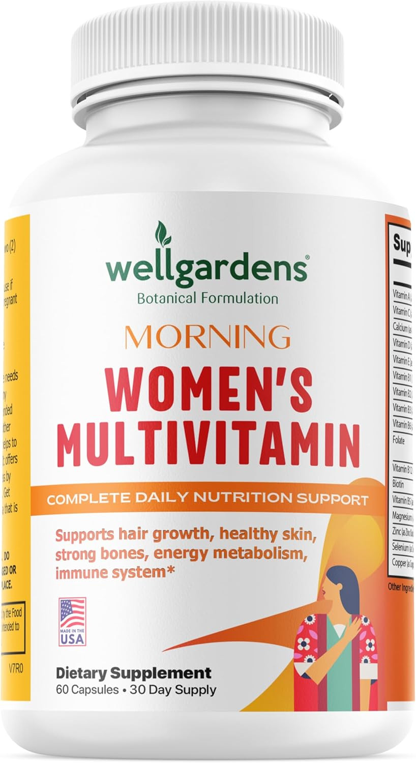 100% Pure Womens Multivitamin For Hair Growth + Complete Vitamins For Women  Biotin, Zinc, Antioxidants  Supports Skin, Energy, Immune Health  Made In Usa  60 Capsules