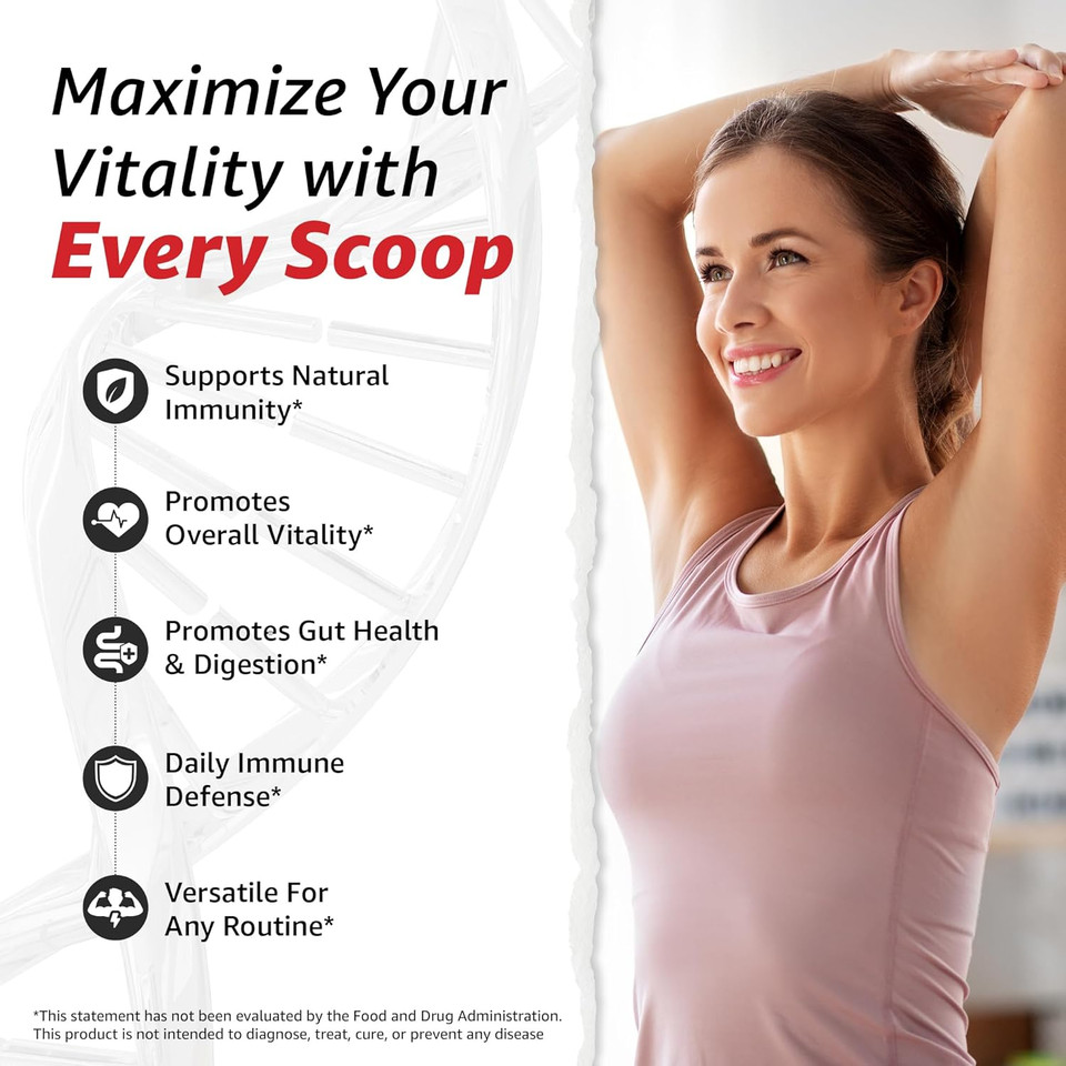 10X Health Bovine Colostrum Powder - Organic Colostrum Supplement Powder With CatS Claw Extract And Lactoferrin - Easy-Mix, Unflavored For Immunity & Gut Support - 60 Servings