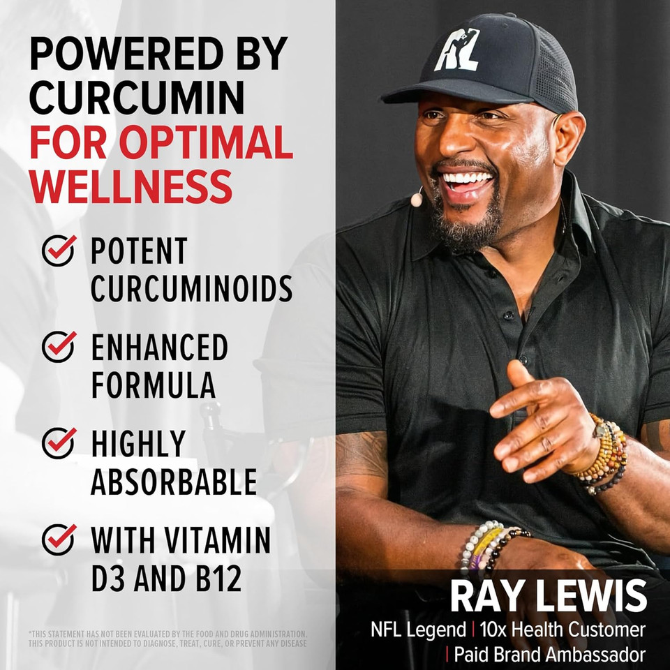 10X Health Turmeric Supplement With Vitamin D3 & B12 - Turmeric Curcumin Supplement For Immune Support, Heart Health, And Joint Supplements For Women And Men