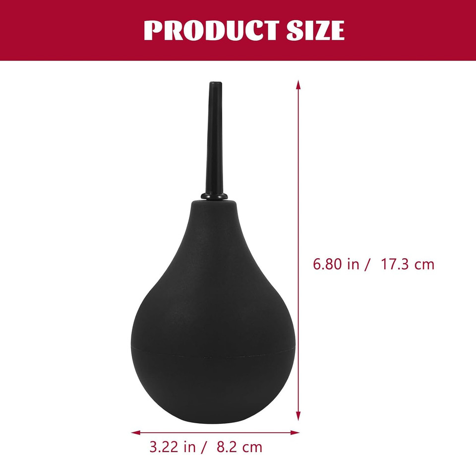 224Ml Ear Wax Sy Ringe Hand Bulb Ear Sy Ringes Ear Sy Ringe Ball Ear Washing Squeeze Bulb Suction Ear Sy Ringe For Adults Size Ear Wax Remover Tools Ear Suction Bulb (Black)