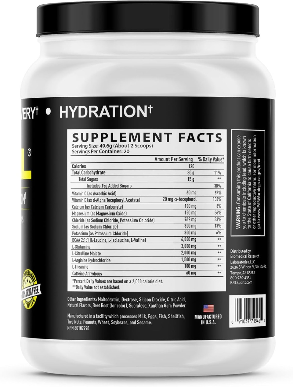3-In-1 Endurance And Recovery, Hydration, Bcaa, Electrolyte Enhanced Drink (Wild Berry)