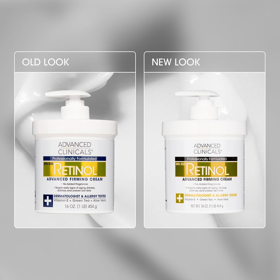 Advanced Clinicals Retinol Body Lotion + Brightening Vitamin C Lotion 2Pc Skincare Set For Women & Men | Body Cream & Face Moisturizer Set Helps Improve The Look Of Dark Spots & Uneven Skin Tone, 2Pc