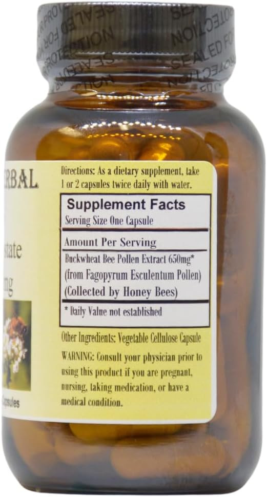 Advanced Prostate Support | Buckwheat Bee Pollen Supplement | 750Mg Per Capsule | Urinary And Prostate Health | Menopausal Support For Women | 60 Vegan, Halal, And Kosher Capsules | Non-Gmo