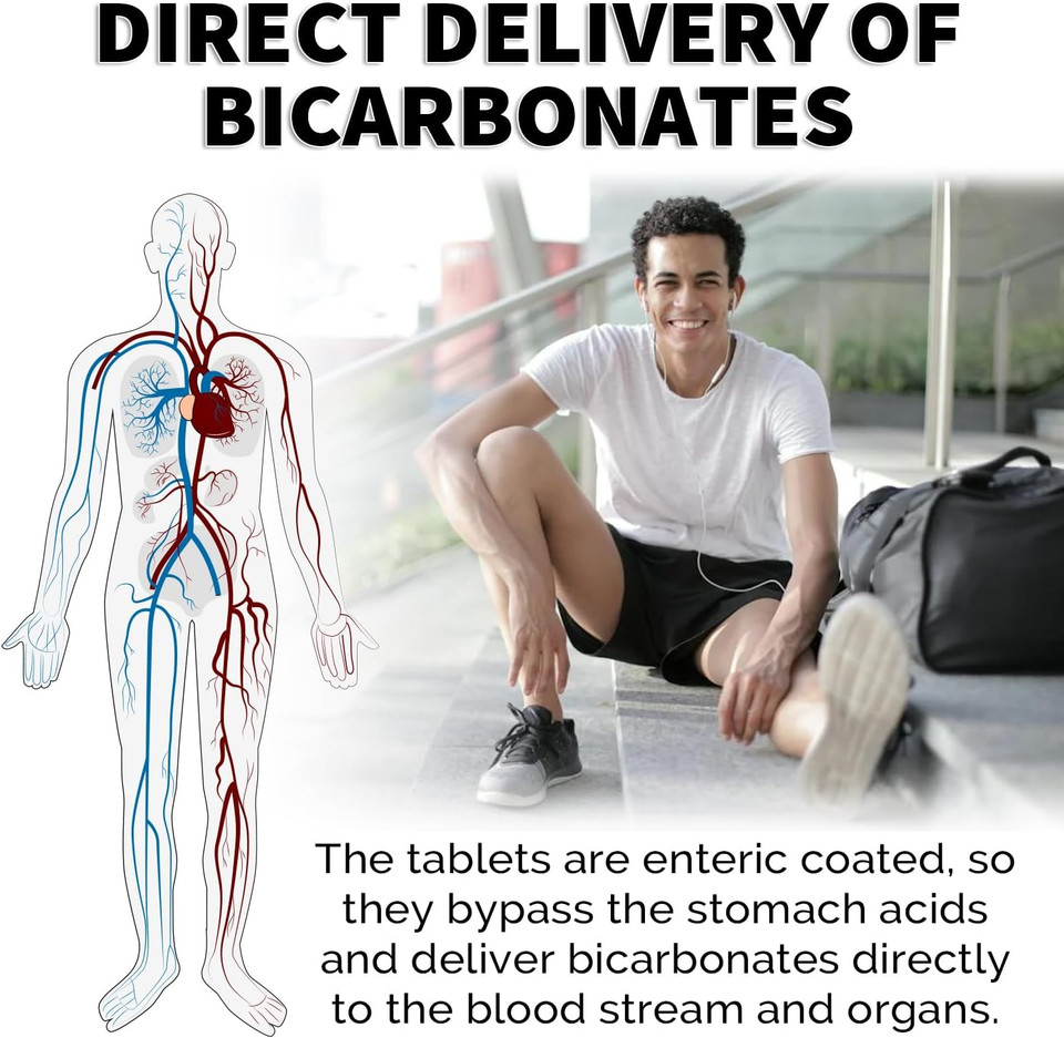Alkalife Ph Balance Supplement Tablets - The First Patented Alkaline Bicarbonate Pills - Neutralize Acid, Balance Ph, Immune Support, Peak Performance, Detox - 180 Tablets